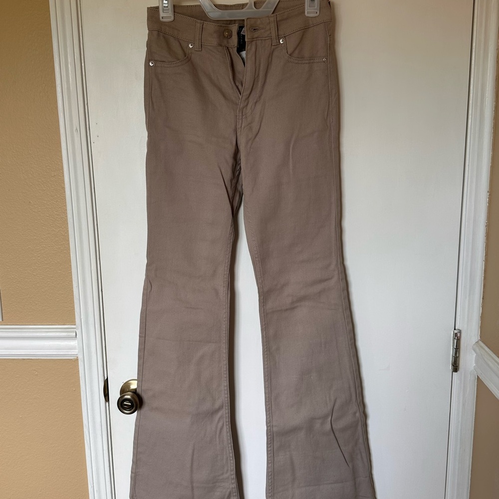 H&M Tan Boot Cut Flare Pants